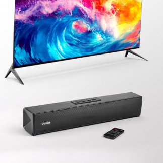 VEVOR Ηχομπάρα για Smart TV, 2.0 Κανάλια, 450 mm Συμπαγής Ηχοσύστημα για Προβολέα, Bluetooth AUX Σύνδεση, Τηλεχειριστήριο, Εγκατ
