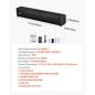 VEVOR Ηχομπάρα για Smart TV, 2.0 Κανάλια, 450 mm Συμπαγής Ηχοσύστημα για Προβολέα, Bluetooth AUX Σύνδεση, Τηλεχειριστήριο, Εγκατ