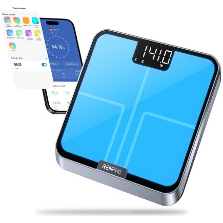 Renpho Ψηφιακή Ζυγαριά 180kg με Λιπομετρητή, WiFi & Bluetooth και Φωτιζόμενη Οθόνη R-A017