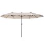 Outsunny Outdoor Double Canopy Parasol, Anti UV 460 x 270 x 240, Μπεζ, Καφέ 84D-030V01CW