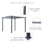 Δομή Outsunny Garden Pergola σε μαύρο μέταλλο 300 x 300 x 230 cm 845-231