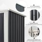 Υπόστεγο κήπου από ατσάλι Outsunny με διπλή πόρτα, 147x86x134 cm, ασπρόμαυρο 845-430