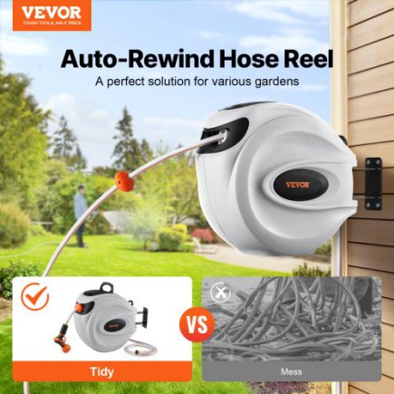 VEVOR Αναδιπλούμενος Σωλήνας Κήπου 1/2" x 131.23 ft Τοίχου KSSJGQSHC20042YNYV0