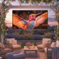 HOMCOM Οθόνη Προβολέα 100" 16:9 HD 4K/8K, Πτυσσόμενη και Φορητή, Αντιρυτιδική και Πλενόμενη, Διπλής Όψης, Λευκή 001-025V00WT