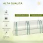 Θερμοκήπιο Outsunny Tunnel από διαφανές PVC και ατσάλι με αρθρωτές πόρτες, 295x100x80 cm 845-234V04CR