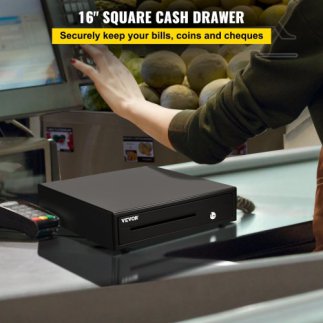 Συρτάρι Ταμείου VEVOR 16" 12V για POS με 5 Θέσεις Χαρτονομισμάτων & 8 Θέσεις Κερμάτων QDXXJCTYCWC16A23SV0