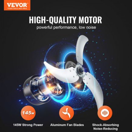 VEVOR Βιομηχανικός Ανεμιστήρας 24" 3 Ταχ. 8600CFM Αποθήκης GYLSFS24YCACTZXEZV2