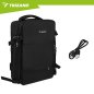 Trizand Σακίδιο Πλάτης Ταξιδιού 40 x 20 x 25 cm με USB, Μαύρο 27615
