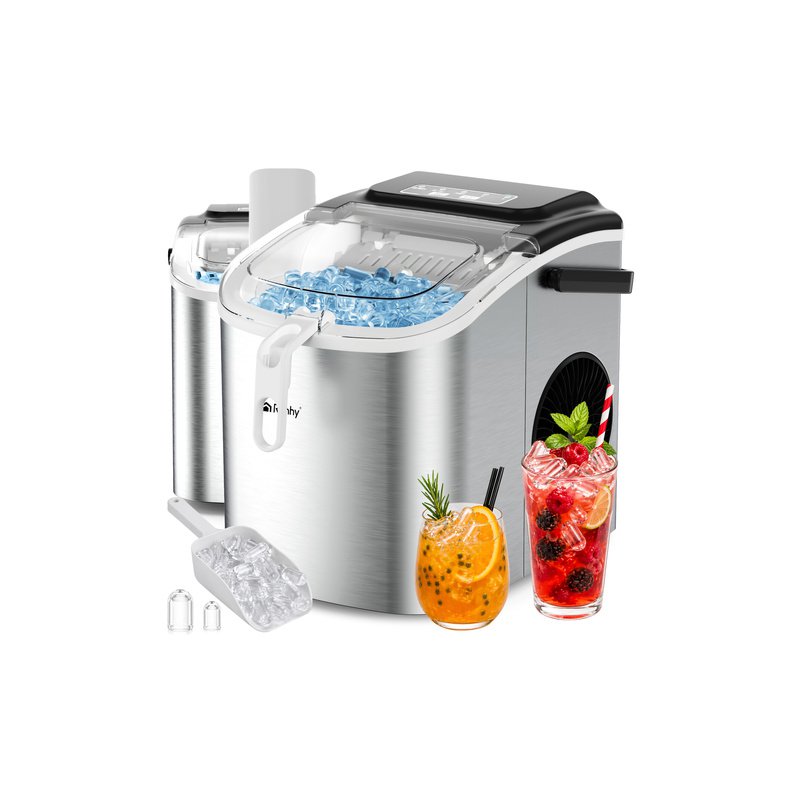 Ruhhy Παγομηχανή Ασημί 1.2L 12kg/24h 27709
