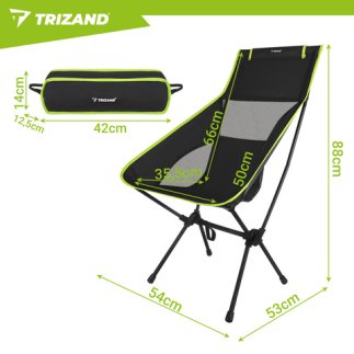 Trizand Αναδιπλούμενη Καρέκλα Ψαρέματος 41×52×86 cm, Ελαφριά, με Θήκη Μεταφοράς 27778