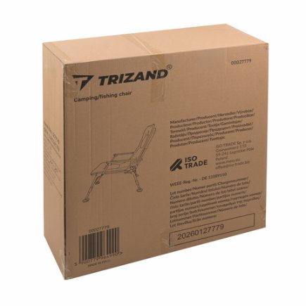 Trizand Πτυσσόμενη Ρυθμιζόμενη Καρέκλα Ψαρέματος με Μπράτσα και Πλάτη 27779