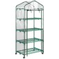 Outsunny Vertical Plant Θερμοκήπιο με 4 Ράφια Ατσάλι και Λευκό PVC, 69x50x165cm 845-228V04TP