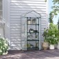 Outsunny Vertical Plant Θερμοκήπιο με 4 Ράφια Ατσάλι και Λευκό PVC, 69x50x165cm 845-228V04TP