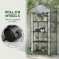 Outsunny Vertical Plant Θερμοκήπιο με 4 Ράφια Ατσάλι και Λευκό PVC, 69x50x165cm 845-228V04TP